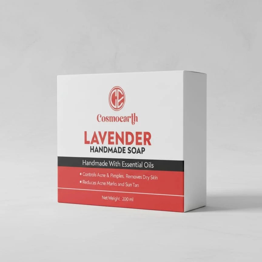 Cosmoearth Lavender Handmade Soap - Reduces Sun Tan & Marks- 100 gm