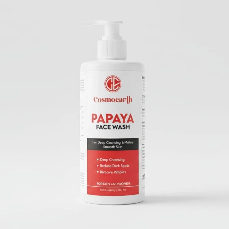 Cosmoearth Papaya Face Wash | Reduces Dark Spots & Pimples | 200 ml