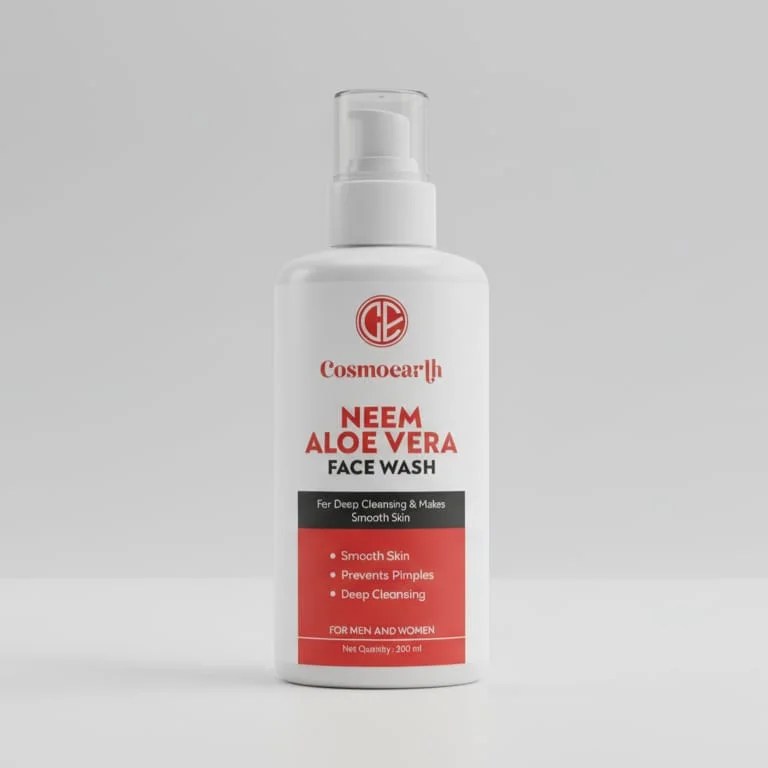 Cosmoearth Neem Aloe Vera Face Wash | Deep Cleansing, Smooth Skin, Prevents Pimples - 200ml