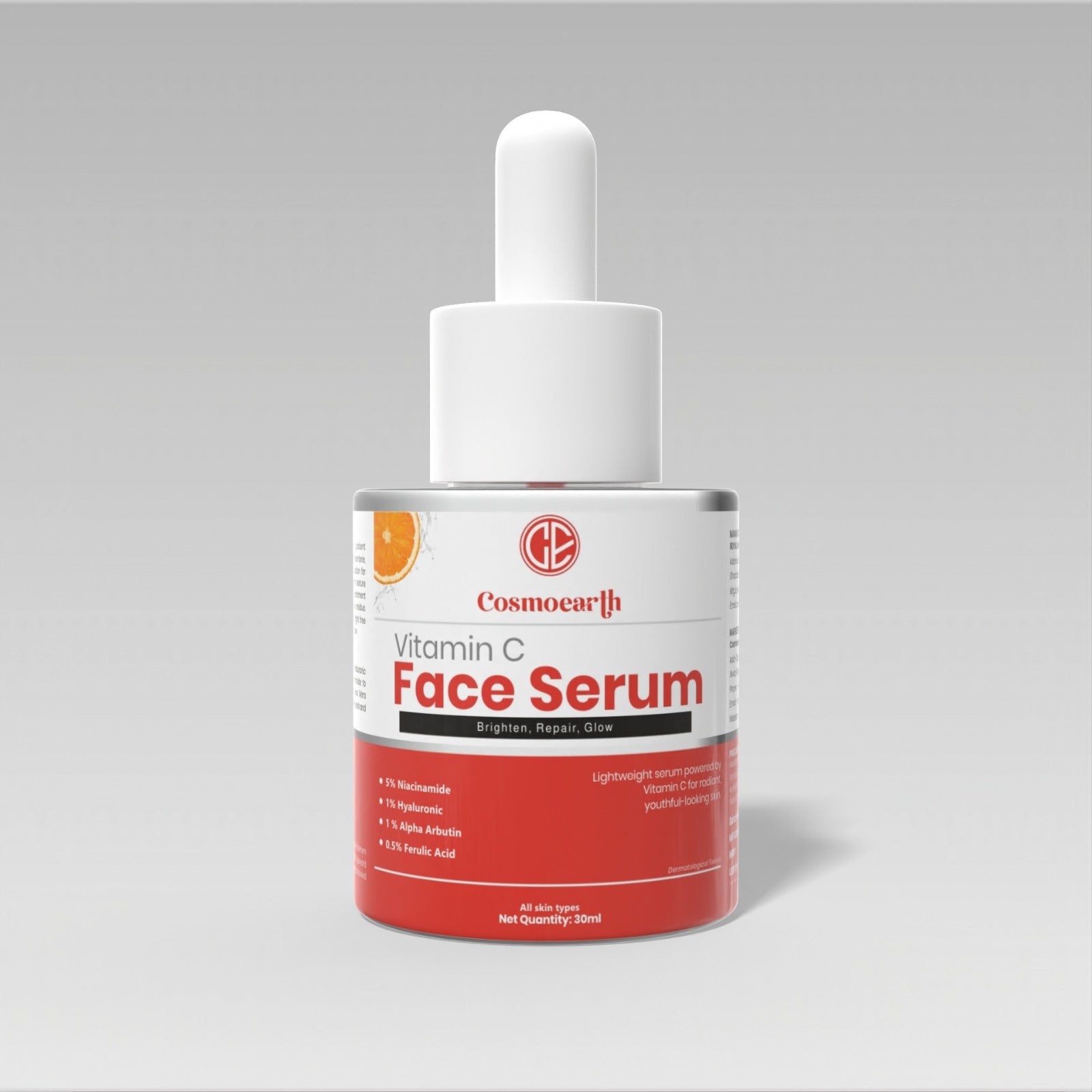 Cosmoearth Vitamin C Face Serum - Brighten, Repair & Glow - 30ml